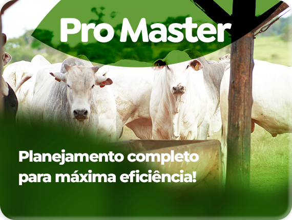Leve a sua fazenda para um próximo nível! 
Com o PRO MASTER você terá:Estratégias personalizadas para maximizar a rentabilidade (Plano de ação
personalizado)
Gestão de risco e tomada de decisões baseada em dados (Identificação de cenários
críticos e oportunidades)
Acompanhamento e suporte para a implementação das estratégias (Coleta de dados e
monitoramento da operação)- Precisão Agro